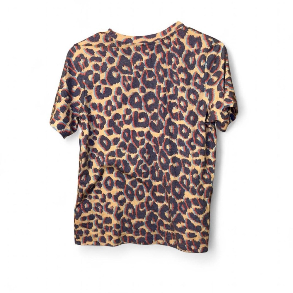 Sol Angeles X Anthropologie  Purple and Cream Leopard Print Tee - Picture 3 of 8